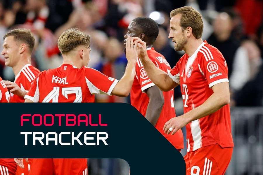 Lennart Karl, left, and Harry Kane are both on the scoresheet for Bayern