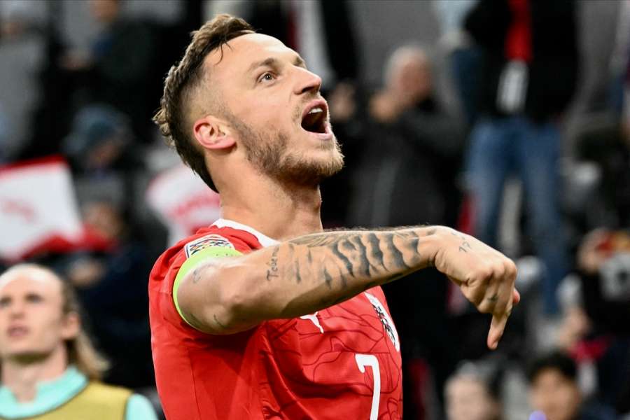 Marko Arnautovic bejubelt einen Treffer beim Nations League-Spiel gegen Norwegen.