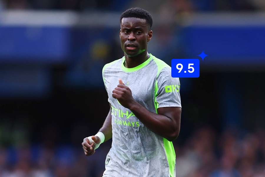 Guehi in action for Manchester City Guehi in action for Manchester City