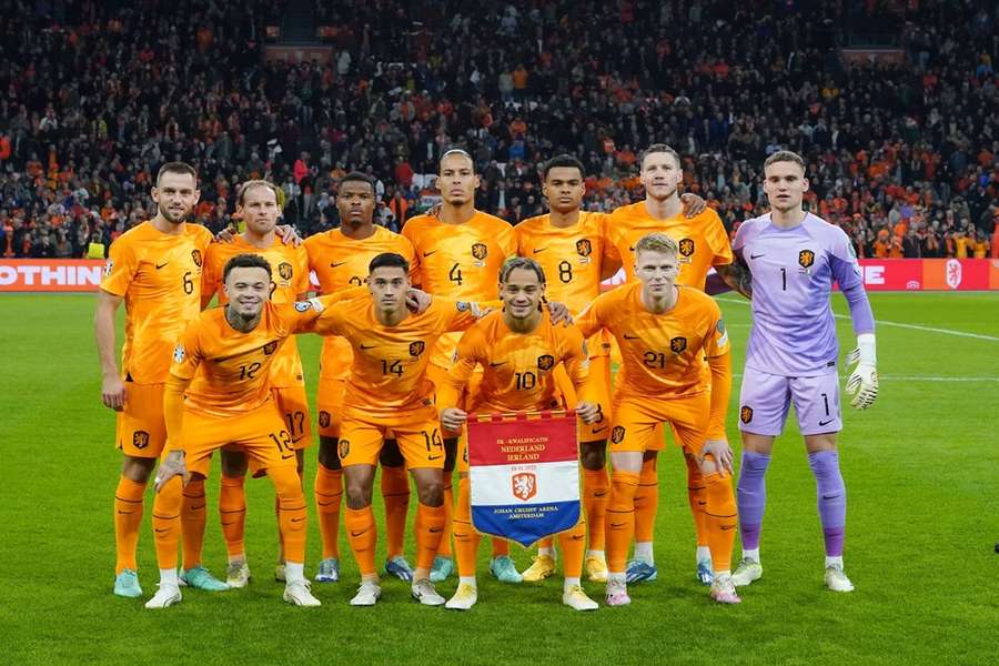 De line-up van Nederland die afgelopen weekend tegen Ierland de kwalificatie veilig stelde