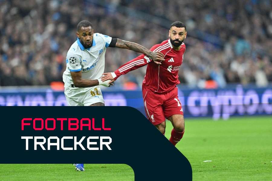 Mo Salah chases the ball Mo Salah chases the ball