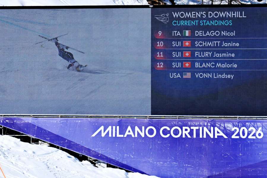 Vonnová měla brzy po startu olympijského sjezdu těžký pád.