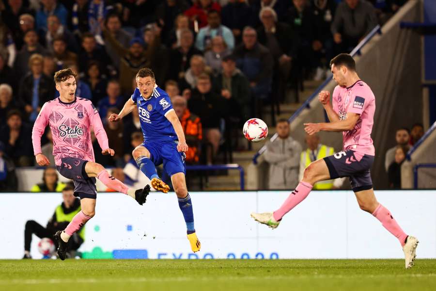 Jamie Vardy bagged Leicester's second goal of the game