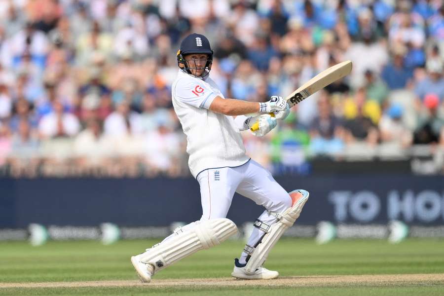 Joe Root of England bats during day three of the fourth Test against India