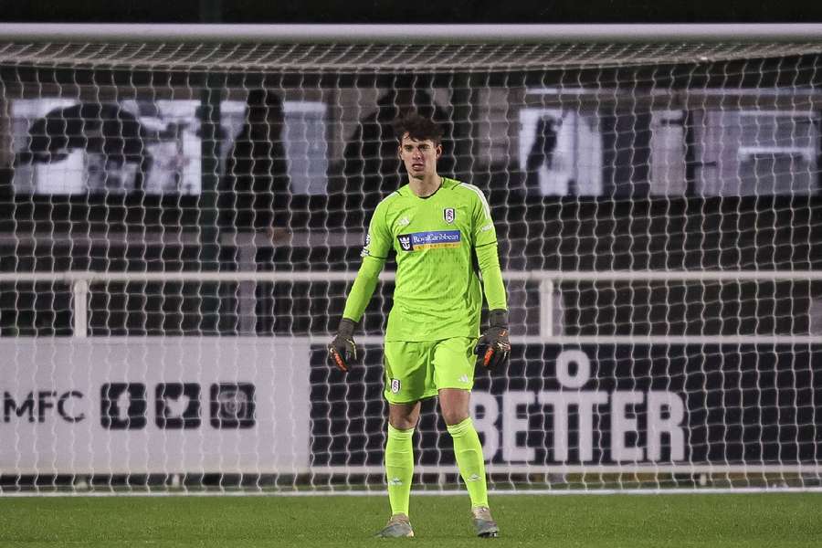 Alexander Borto of Fulham U21s during the Premier League International Cup match at Motspur Park, New Malden 