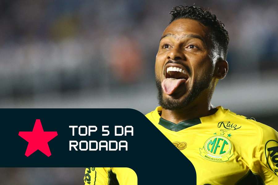 Reinaldo, do Mirassol, fez o gol de empate do Mirassol contra o Santos