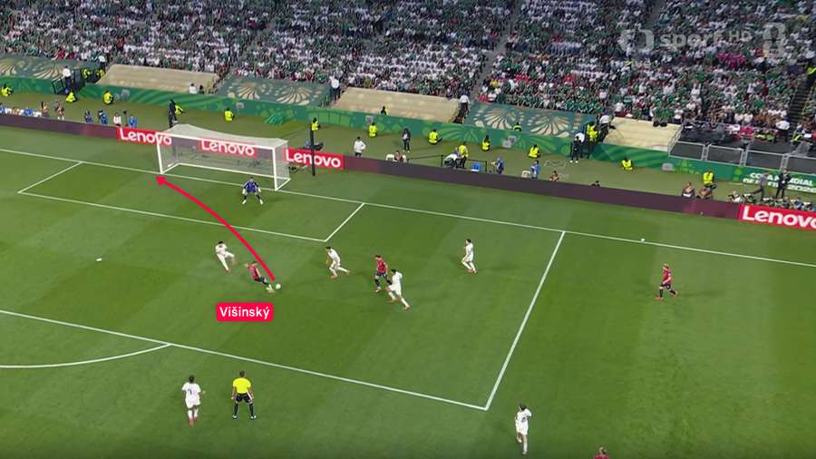 En première mi-temps, les Tchèques ont montré des passes constructives prometteuses qui ont abouti à une fin de match dangereuse.
