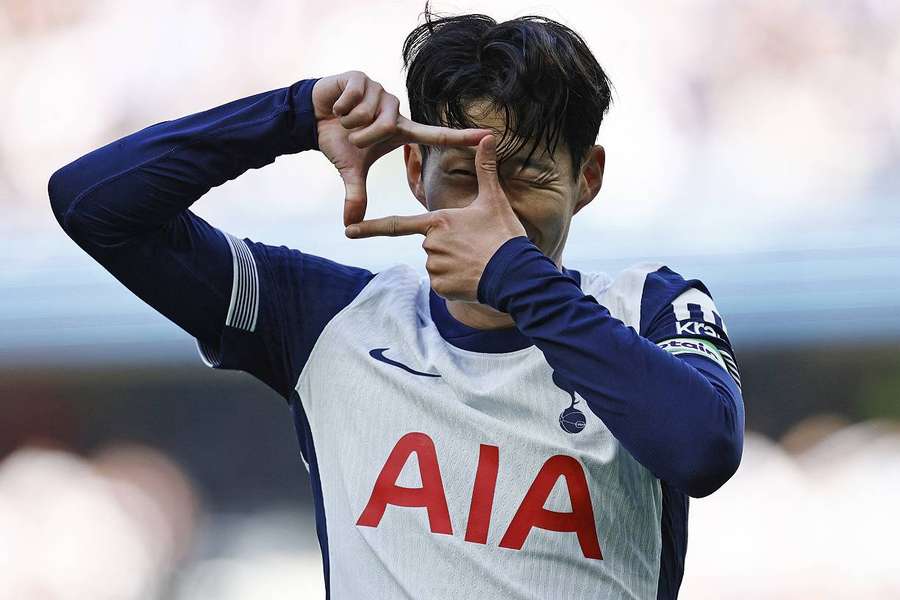 Heung-Min Son celebrant son but face à West Ham ce samedi. 