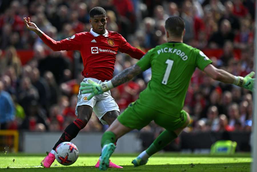 Marcus Rashford hobbled off nine minutes from time at Old Trafford