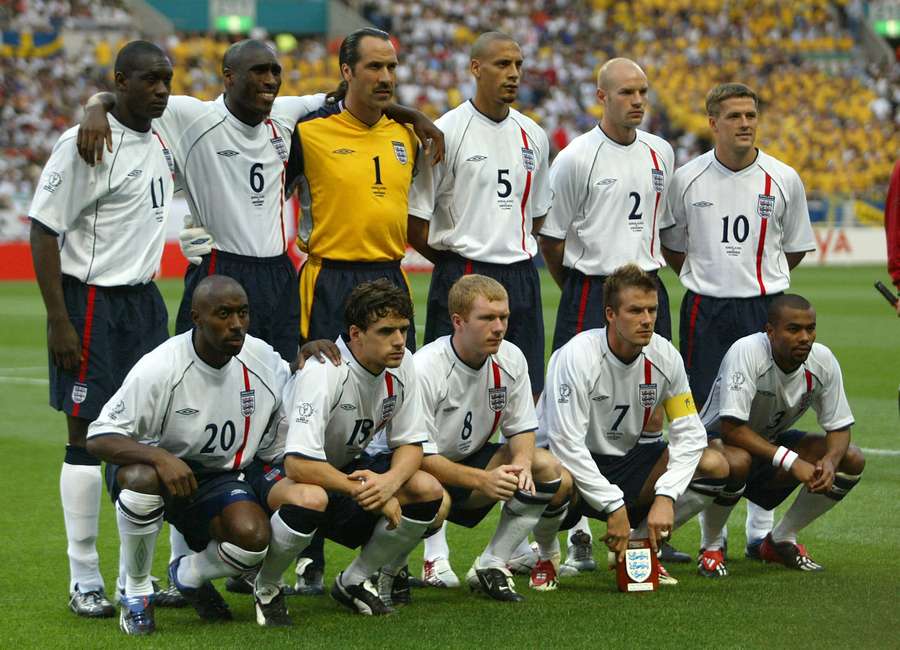 England's starting XI vs Sweden at the 2002 World Cup