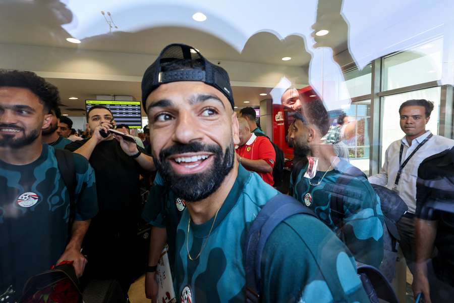 Salah na chegada ao Egito após o Mundial-2026 Salah na chegada ao Egito após o Mundial-2026