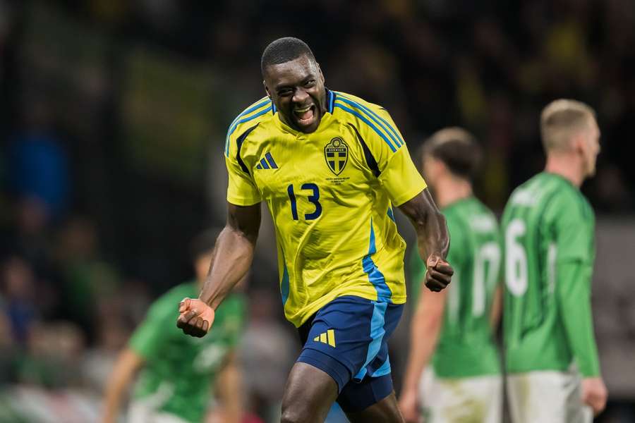 Ken Sema scored Sweden's third of the game early in the second half