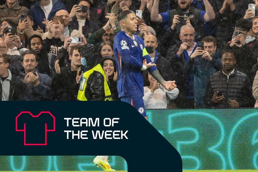 Fernandez celebrates for Chelsea