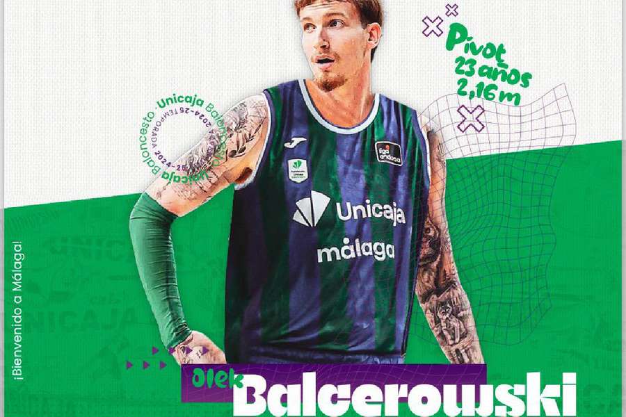 Olek Balcerowski, nowy zawodnik Unicaja Malaga