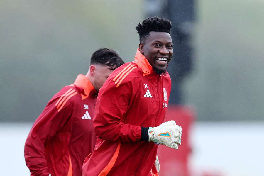 André Onana à l'entraînement récemment.