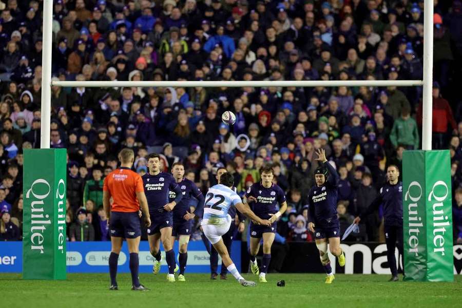 Santiago Carreras gives Argentina the lead against Scotland Santiago Carreras gives Argentina the lead against Scotland