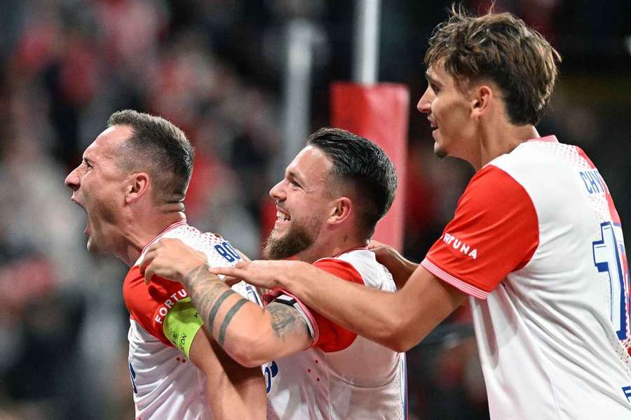 Obránce Slavie Jan Bořil v utkání s Pardubicemi jeden gól dal a na další přihrál. Obránce Slavie Jan Bořil v utkání s Pardubicemi jeden gól dal a na další přihrál.