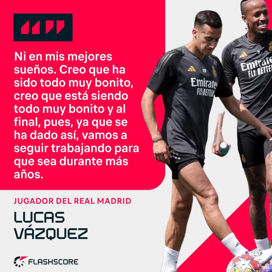 Las palabras de Lucas Vázquez.