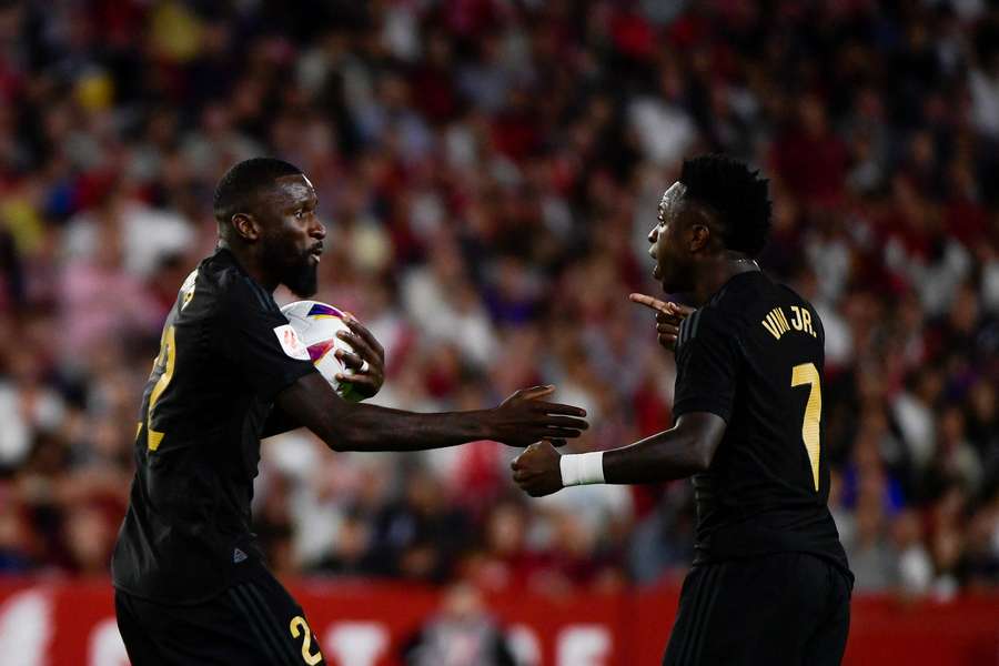 Rudiger e Vinicius Jr