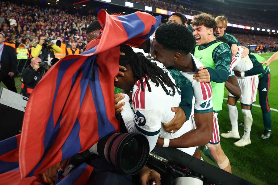 Camavinga celebra el gol de Mbappé Camavinga celebra el gol de Mbappé