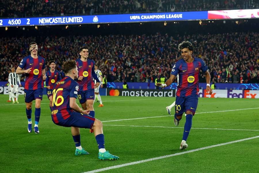 L'esultanza di Lamine Yamal