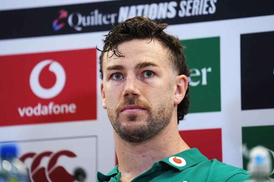 Ireland captain Caelan Doris during a press conference in Dublin