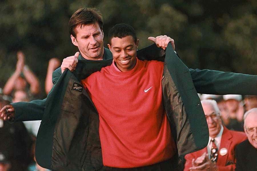 Tiger Woods won het Masters-toernooi van 1997