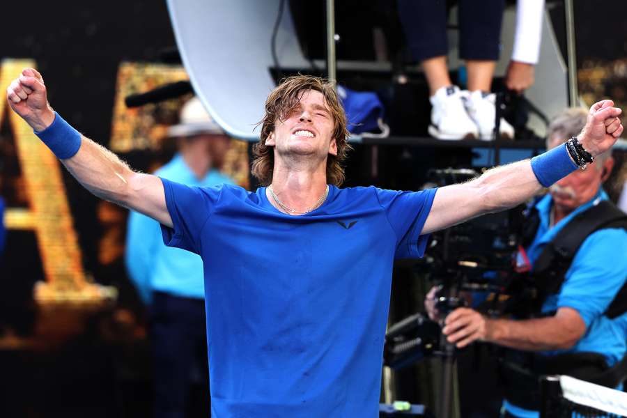 Andrey Rublev a laissé exploser sa joie après sa victoire.