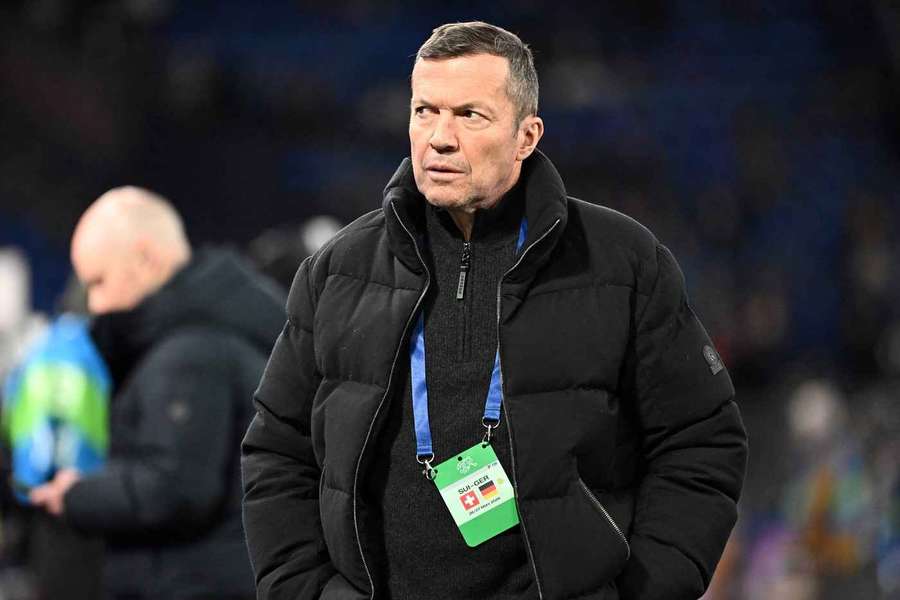 Lothar Matthäus beim Länderspiel Deutschlands gegen die Schweiz.
