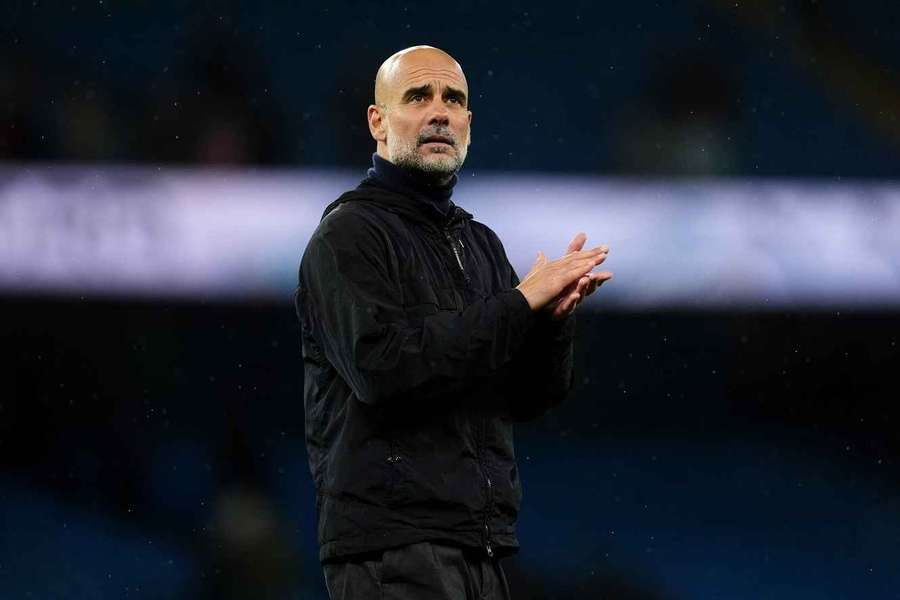 Pep Guardiola, treinador do Manchester City