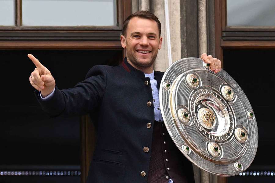 Manuel Neuer recently celebrated winning the Bundesliga title with Bayern Manuel Neuer recently celebrated winning the Bundesliga title with Bayern