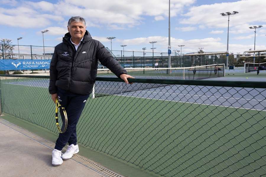 Rafael Nadal's uncle, coach Toni Nadal poses for a photograph at Rafa Nadal Academy in Manacor