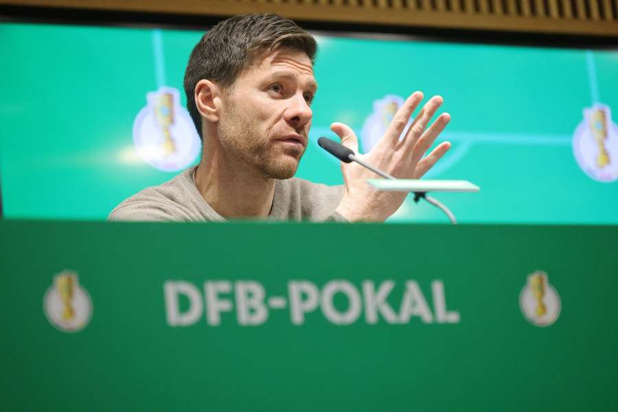 Xabi Alonso após o jogo da Taça da Alemanha