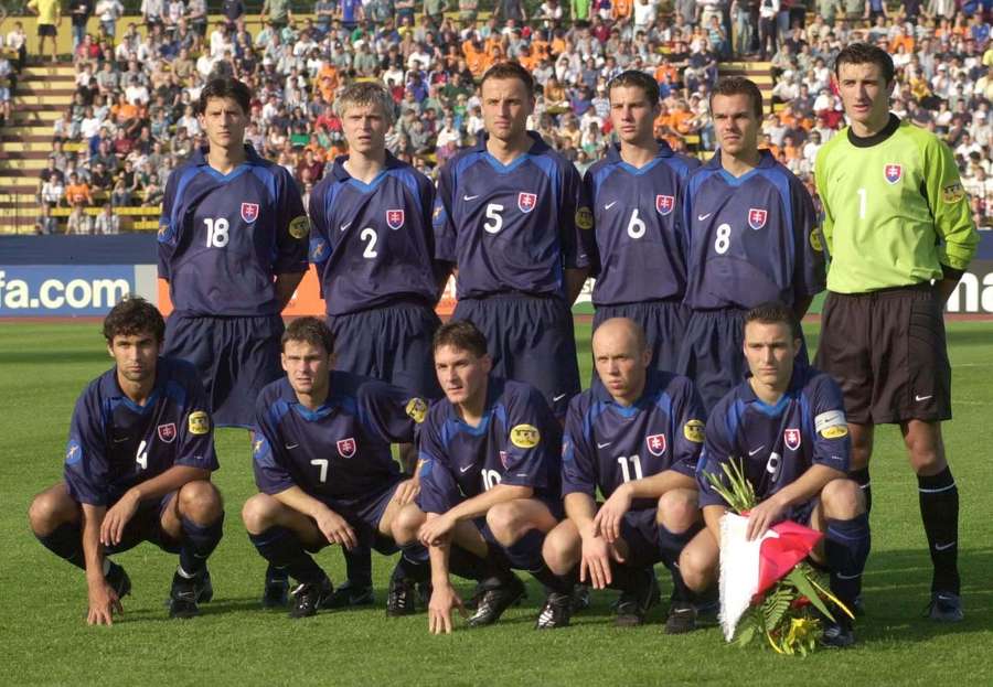 Die U21-Mannschaft der Slowakei bei der Heim-Europameisterschaft 2000.