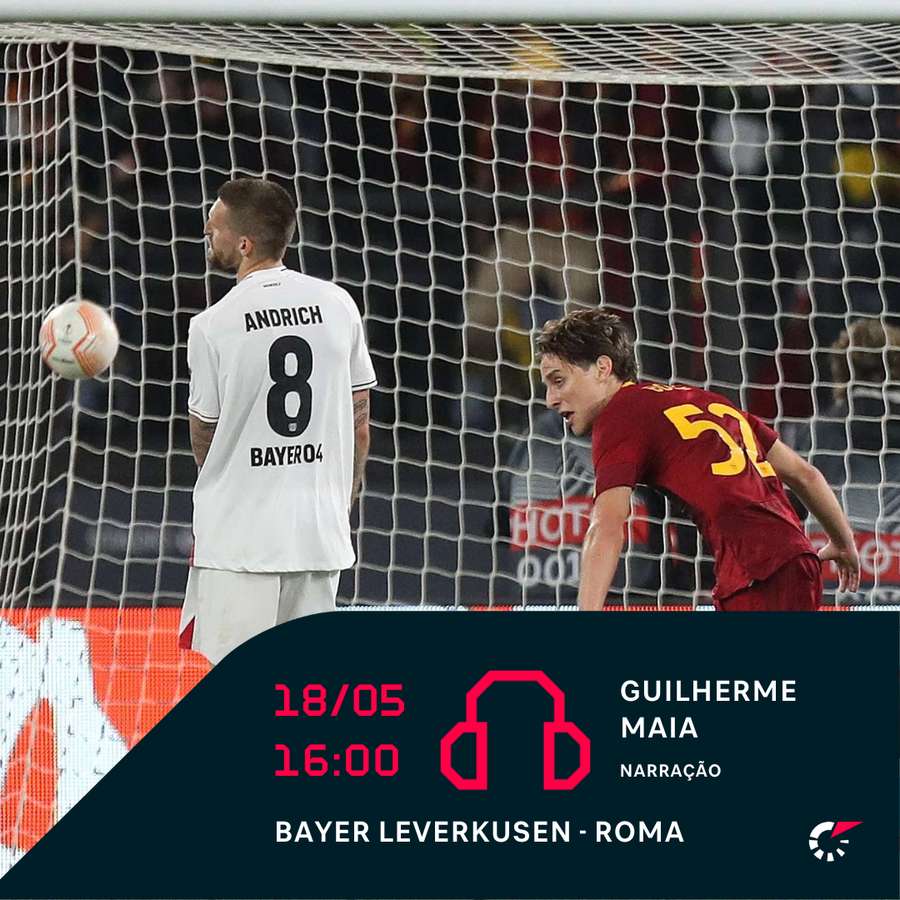 Duelo entre Bayer Levekusen e Roma terá narração do Flashscore