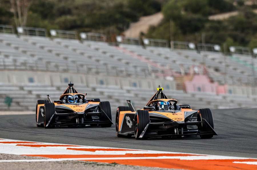 McLaren during training in Valencia