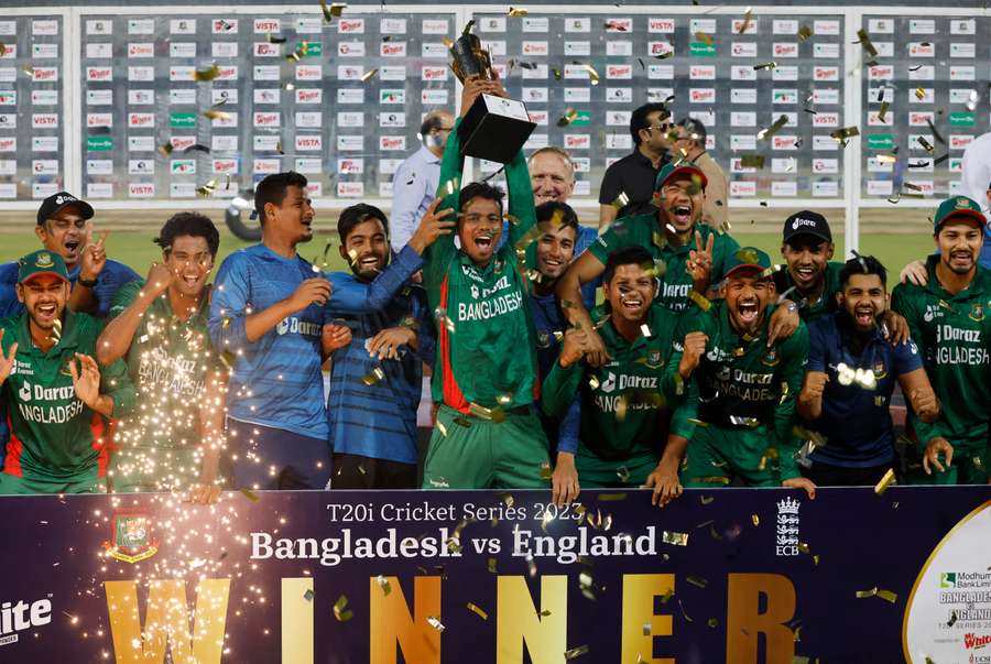 Bangladesh celebrate their series victory