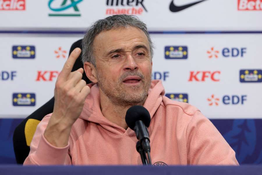 Luis Enrique en conférence de presse dimanche.