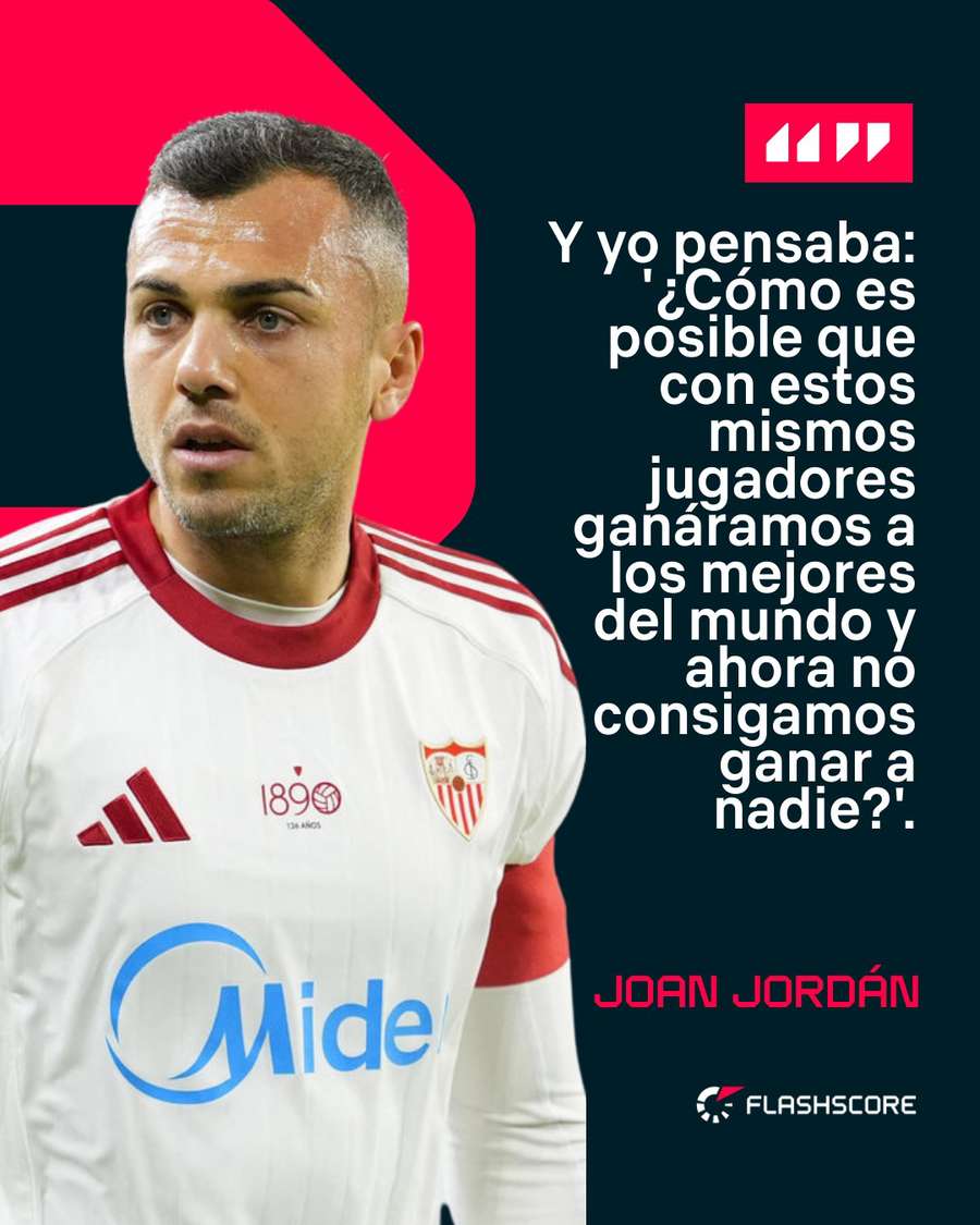 Jordán, sobre las dificultades del Sevilla