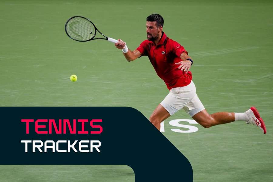 Novak Djokovic in action in Shanghai