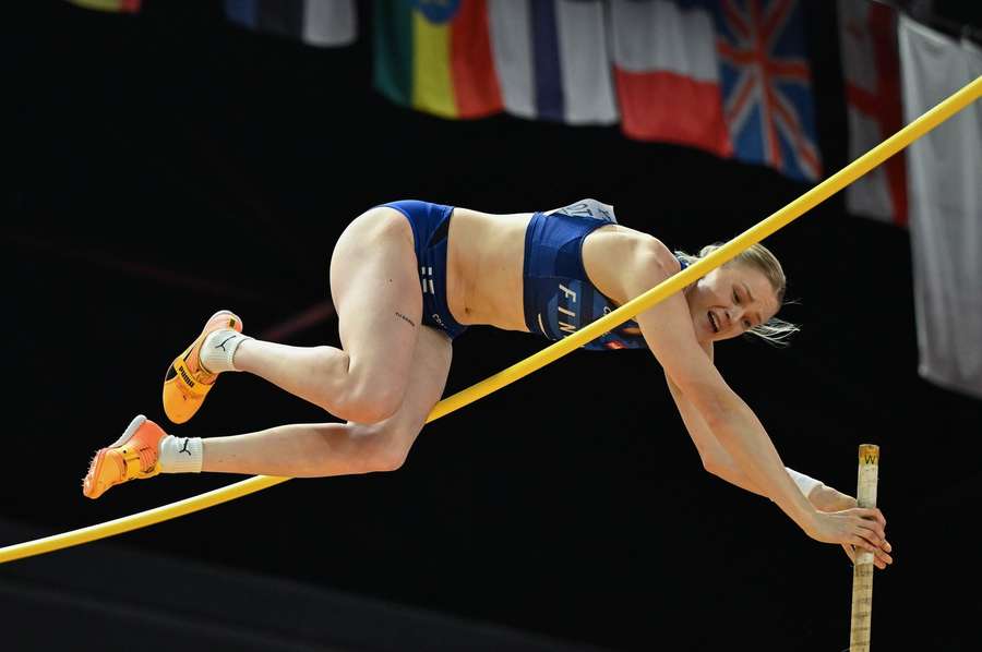 Wilma Murto in the women's pole vault