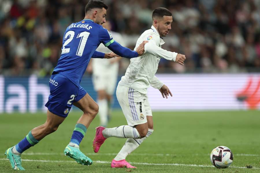 Hazard foi titular contra o Getafe