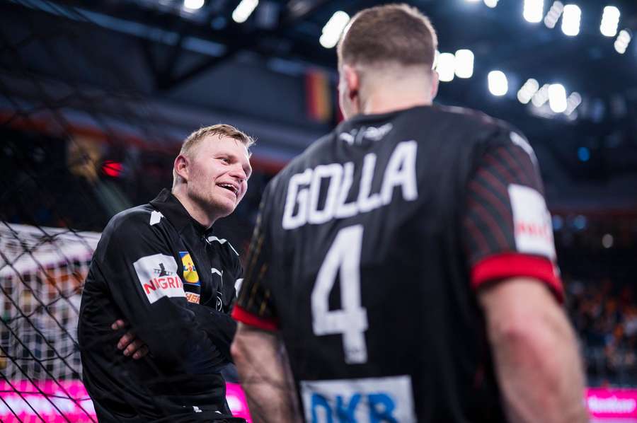 Timo Kastening (l.)und Johannes Gola unterstrichen den hohen Wert der Generalproben gegen Brasilien