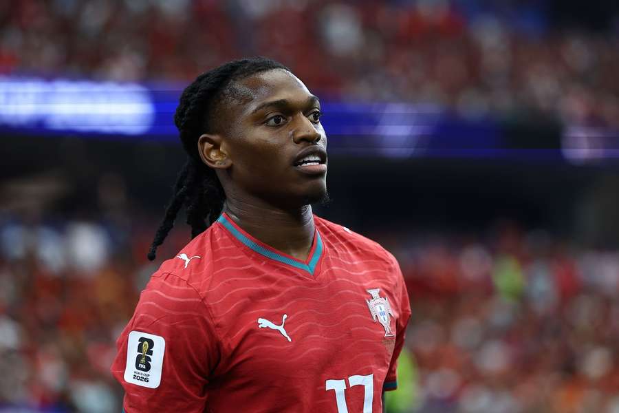Rafael Leio in action for the Portuguese national team