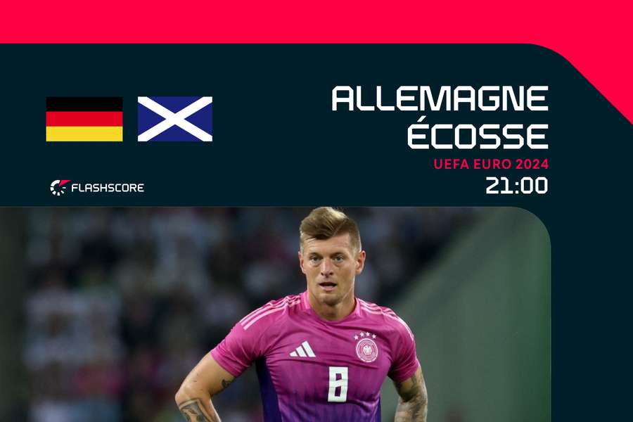 Suivez en direct le match d'ouverture Allemagne-Écosse avec Flashscore. 