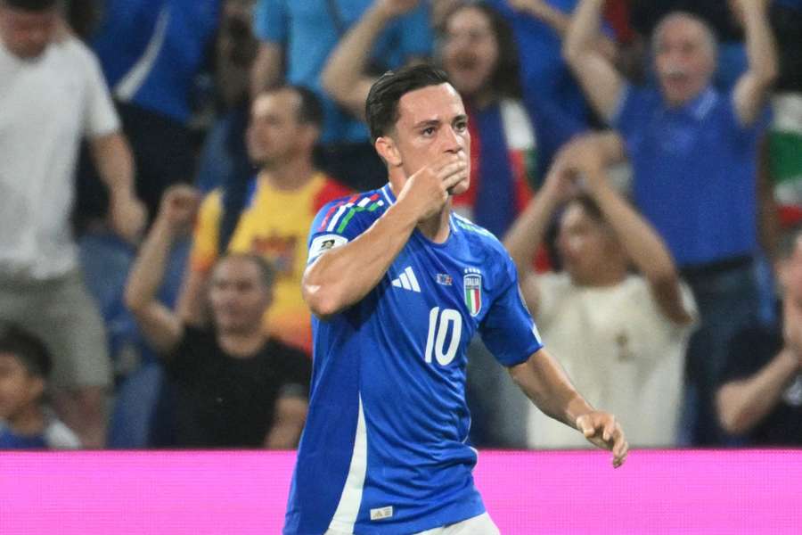 Raspadori abriu o placar em Itália 2x0 Moldávia