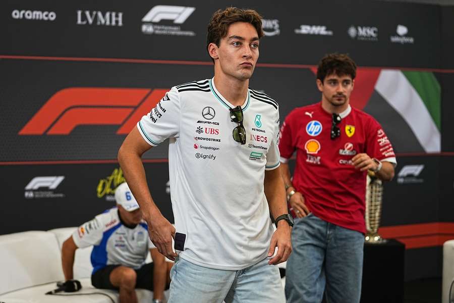 George Russell and Charles Leclerc