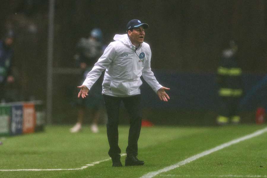 Rudi Garcia lors du match de Ligue des champions à Braga.