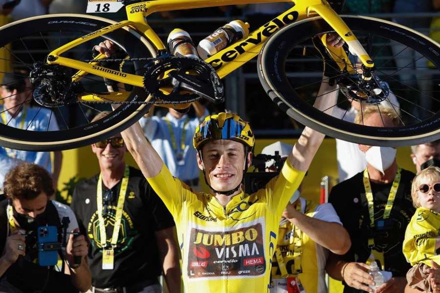 Jonas Vingegaard tras ganar el Tour de Francia 2022