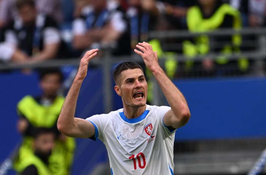 Patrik Schick célèbre son but lors du match de l’Euro 2024 entre la Géorgie et la République tchèque au Volksparkstadion de Hambourg, le 22 juin 2024. Patrik Schick célèbre son but lors du match de l’Euro 2024 entre la Géorgie et la République tchèque au Volksparkstadion de Hambourg, le 22 juin 2024.